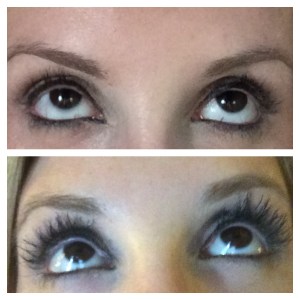 My all natural eyelashes and my lashes with 3D mascara!